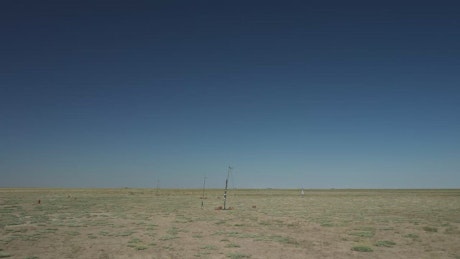 Rocket launching in the desert