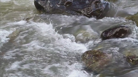 Rocks in a fast running stream
