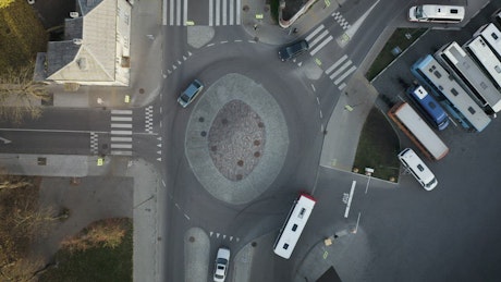 Roundabout aerial view.