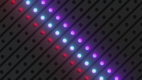 Rows of dots that are illuminated with light bars