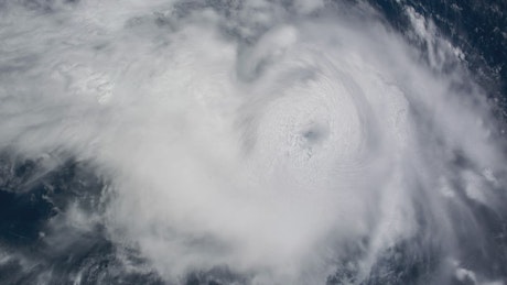 Satellite view of a large tropical cyclone forming.