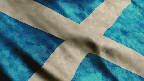 Scotland waving 3D flag.