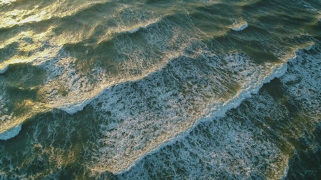 Sea waves texture, aerial high view