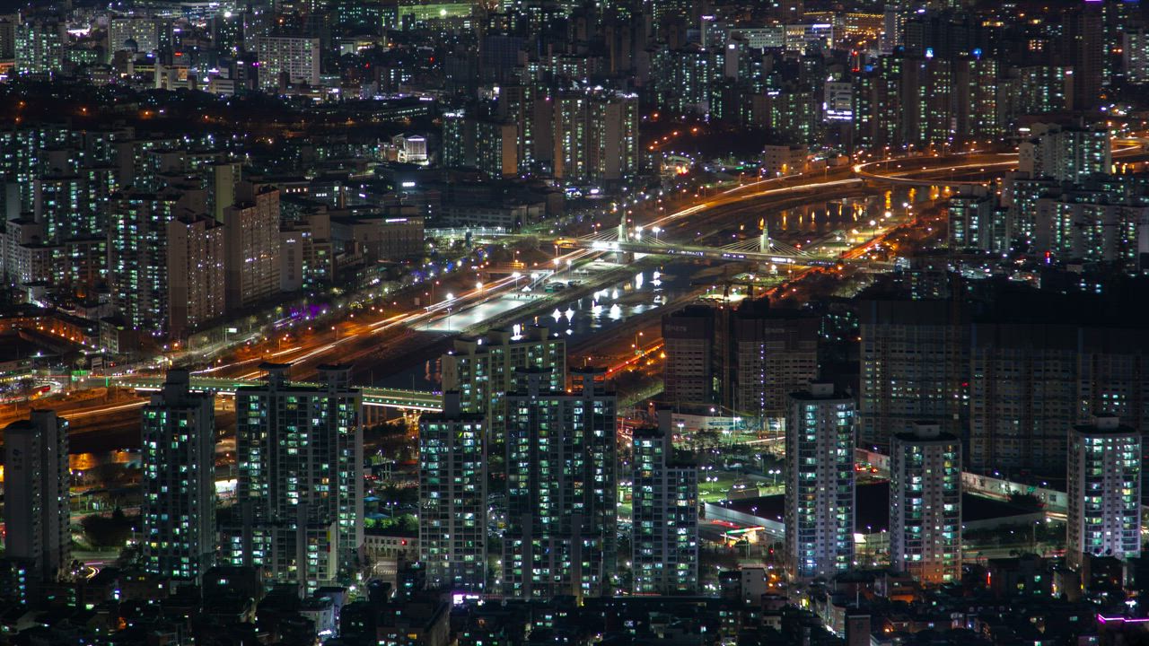 city landscape at night