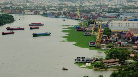 Shipping port in Ho Chi Minh City.