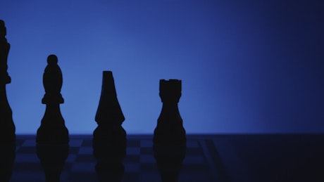 Silhouette of Chess pieces