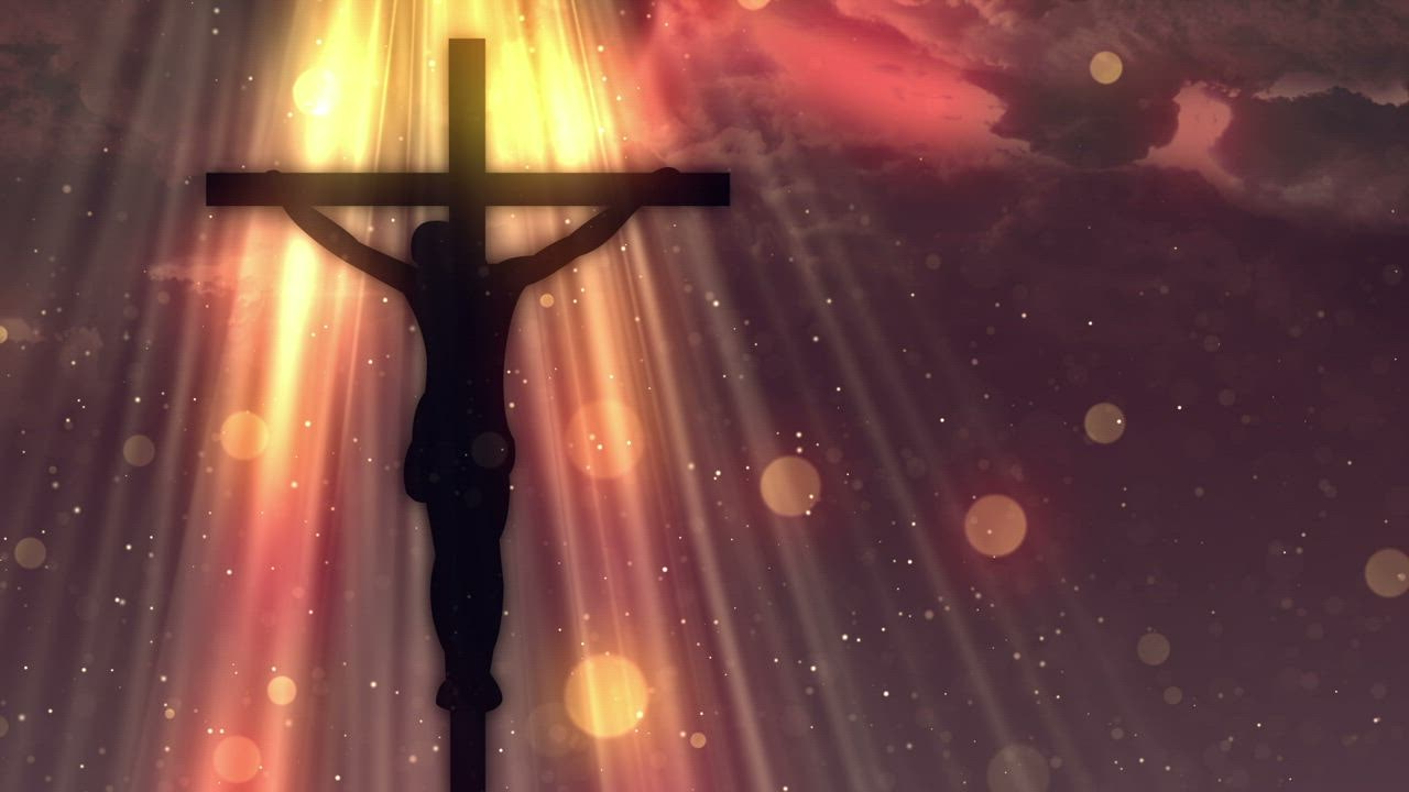 Silhouette Of Jesus On The Cross Free Stock Video