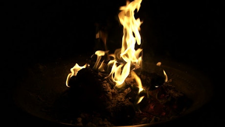Simple campfire burning.