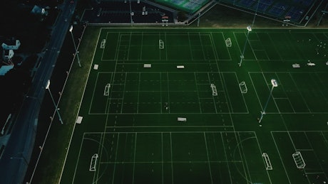 Soccer fields seen from the air