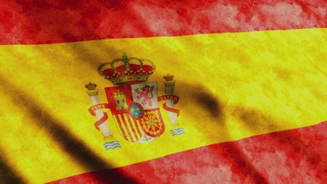 Spanish flag in the wind.