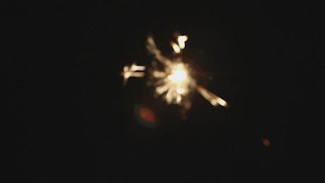 Sparkler out of focus