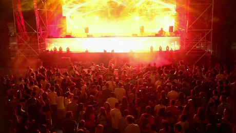 Stage of an electronic music festival.