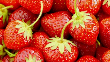 Strawberries rotating.