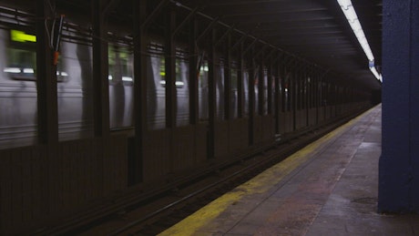 Subway train in New York.