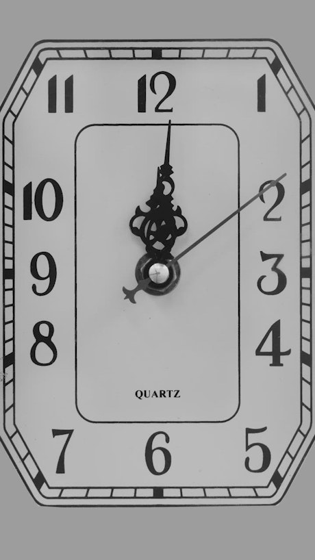 Surface of a rectangular analog clock.