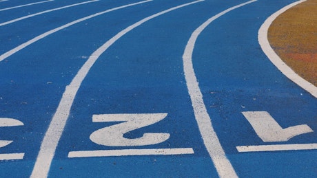 Surface of a running track close up view