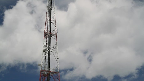 Tall broadcast tower.