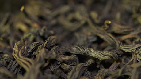 Tea leaves drying.