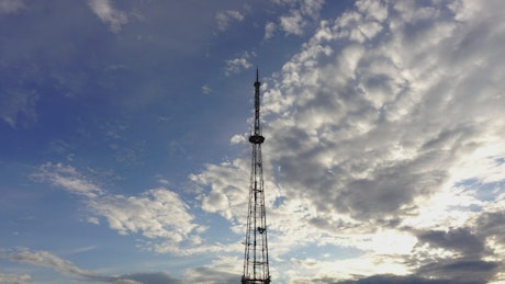 Television tower timelapse.