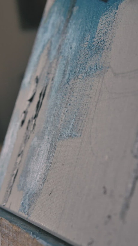 Texture of a brush painting blue color.