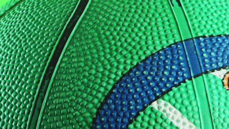 Texture of a green basketball.