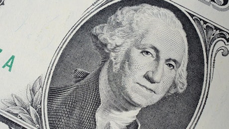 Texture of an American dollar, macro close up