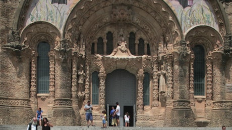 The entrance of the Sagrat Cor Temple in Barcelona.