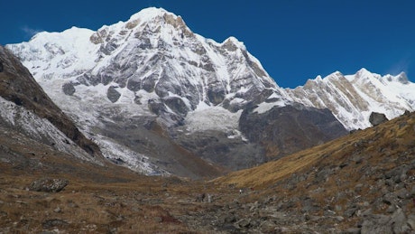 The great Himalayas mountain range in Napal.
