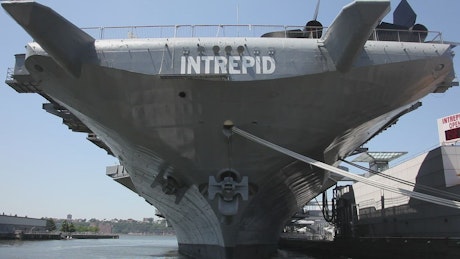 The Intrepid docked in New York.
