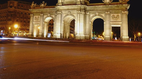 The Puerta de Alcala at night