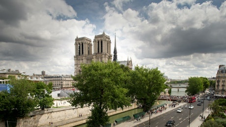 The surroundings of Notre Dame Cathedral.