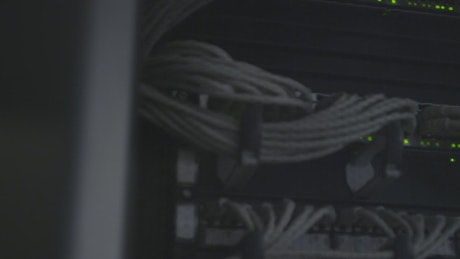 Tidy cables in a server rack