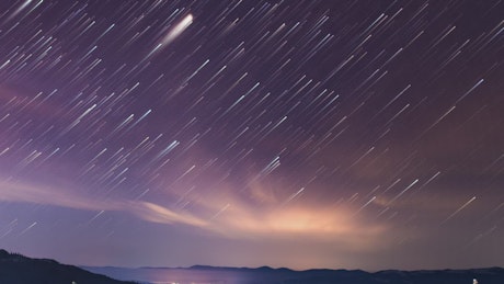 Time-lapse of an awesome star shower
