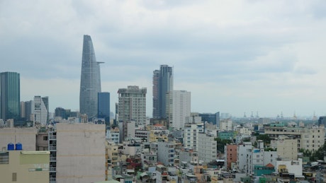 Time lapse shot of a city in Vietnam.