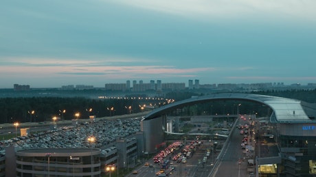 Timelapse of airport traffic