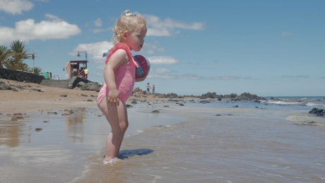 Toddler at the beach.