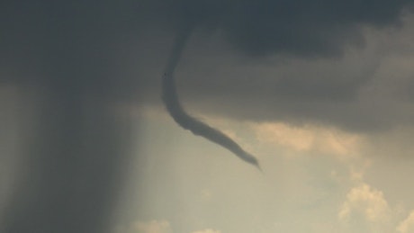 Tornado forming in the sky