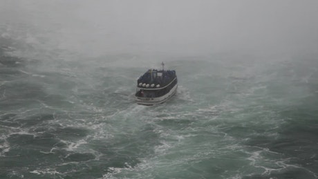 Tourist boat at Niagara Falls.