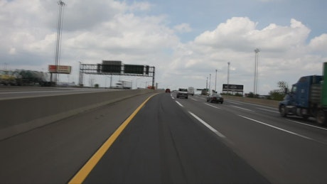 Traffic on an American freeway
