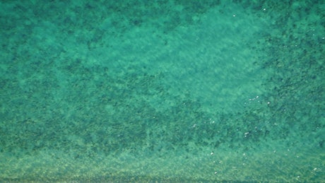 Turquoise sea texture from an aerial shot