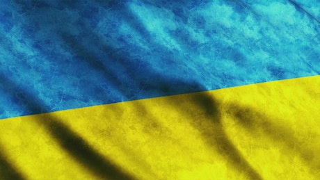 Ukraine flag waving in 3D