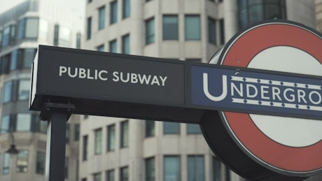 Underground sign in London.
