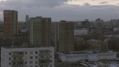 Urban buildings in Russia.