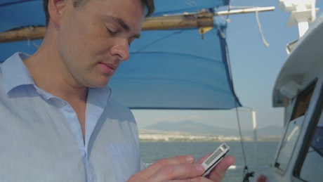 Using a smartphone on a boat