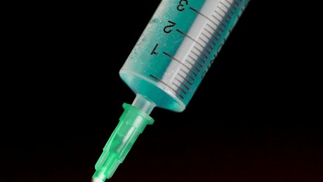 Vaccine inside a syringe.
