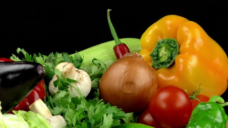Vegetables with an advertising concept
