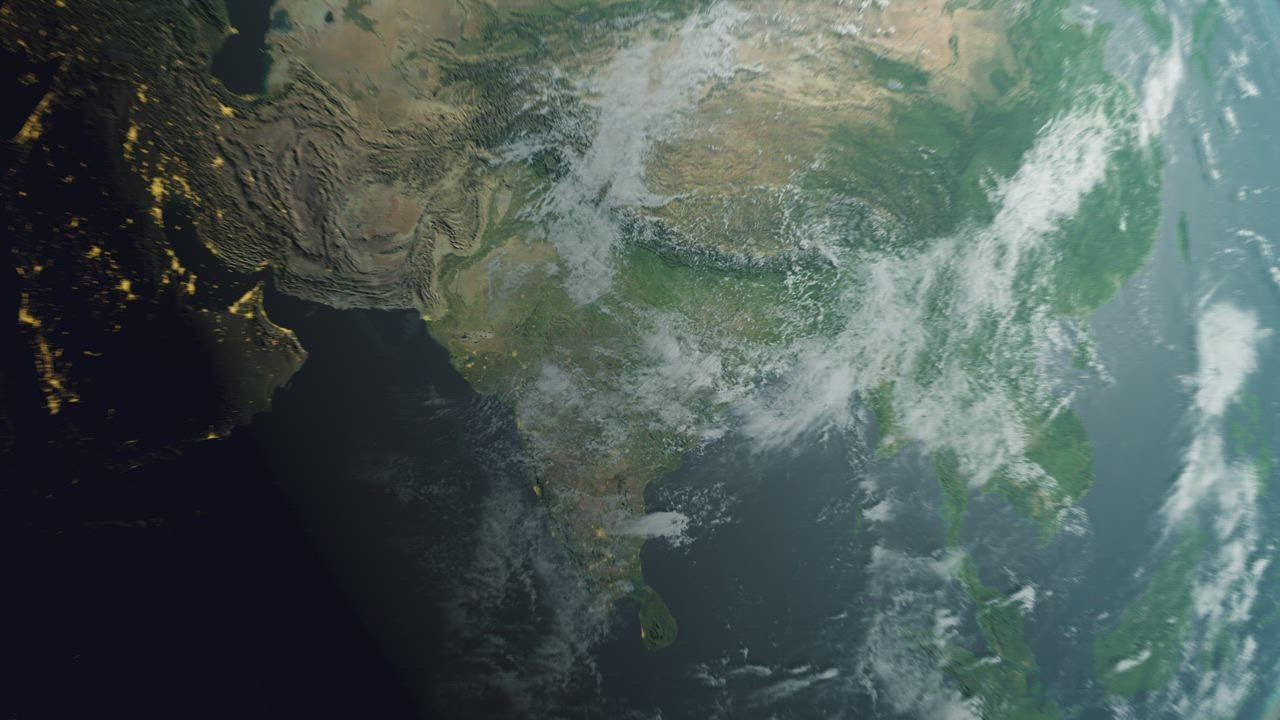 View of India's territory  uang 888 from space