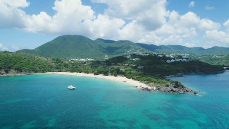 View of the caribbean coast and the mountains