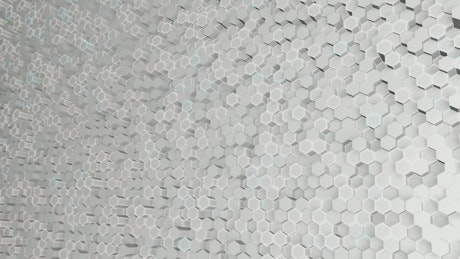 Wall with texture of honeycomb-like figures