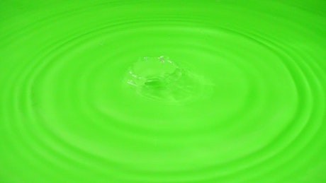 Water drops falling on a chroma surface